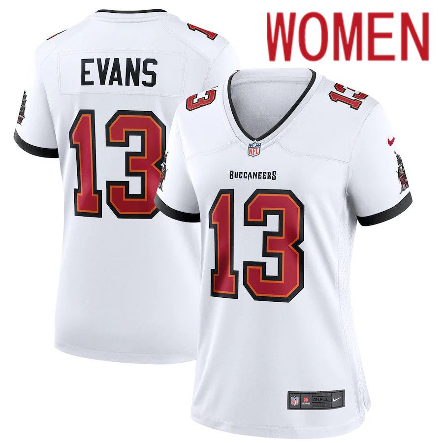 Women Tampa Bay Buccaneers 13 Mike Evans Nike White Game Player NFL Jersey